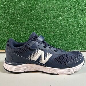 New Balance 680v6 Hook & Loop Navy Blue Running Athletic Shoes Sneakers Kids 6.5